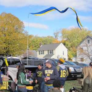 13.5' Tailgating Kit with Two - Color 8' Pennant