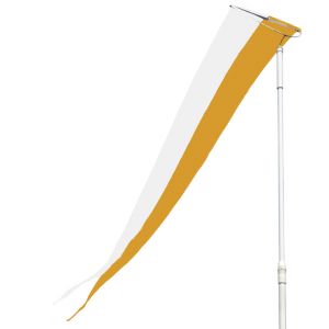 8' Optic White and Gold Dori Pole Pennant (Outlet)