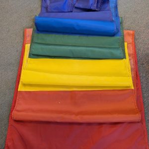 14' Multi-color "reversed" Dori Pole Pennants (outlet) (one of a kind)