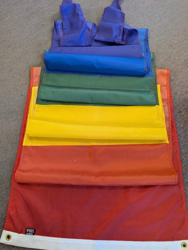 14' Multi-color "reversed" Dori Pole Pennants (outlet) (one of a kind)